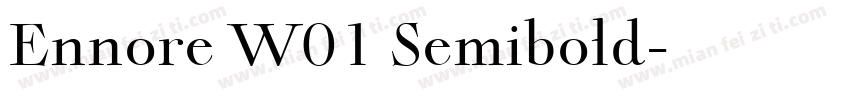 Ennore W01 Semibold字体转换